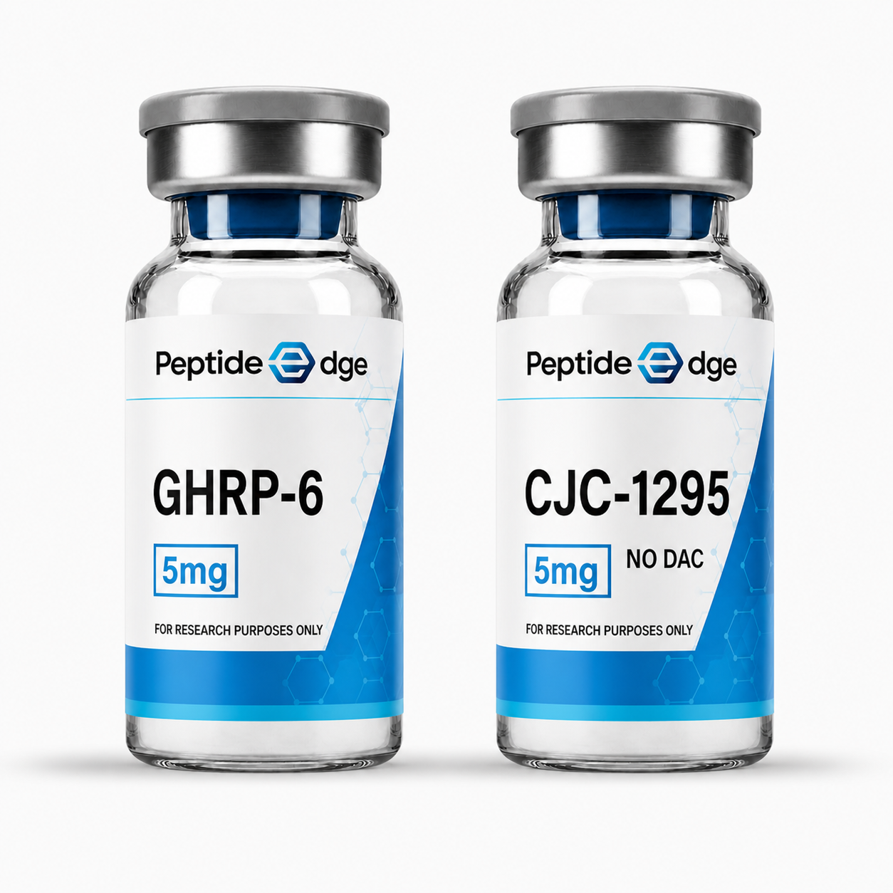 Research Bundle - CJC-1295 No DAC 5mg & GHRP-6 5mg Peptide Vial Bundle